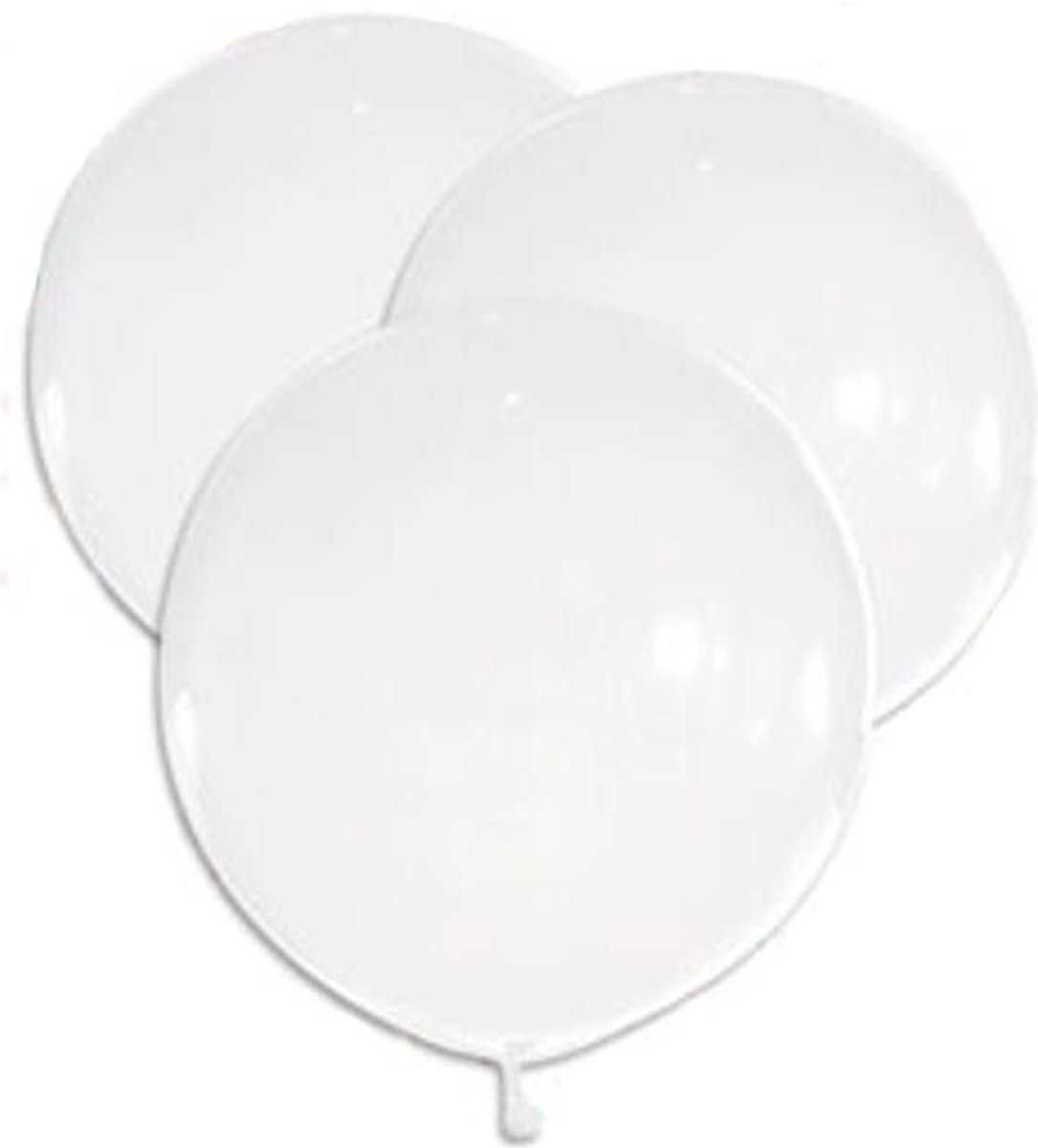 GLOBOLANDIA - 5 enorme latex witte ballonnen - Decoratie > Ballonnen